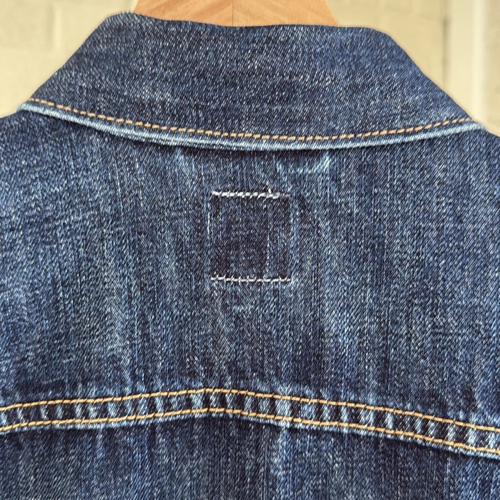 NWT Classic Gap Denim Icon Dark Wash Blue Jean Jacket Women’s Size Small - Picture 14 of 17